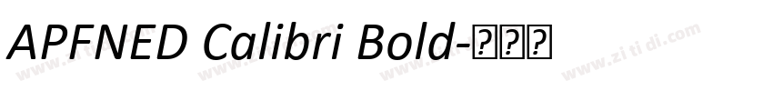 APFNED Calibri Bold字体转换